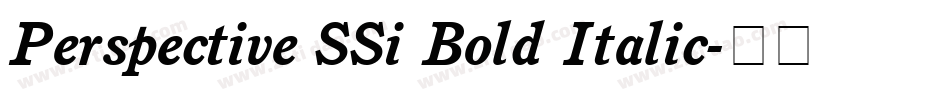 Perspective SSi Bold Italic字体转换